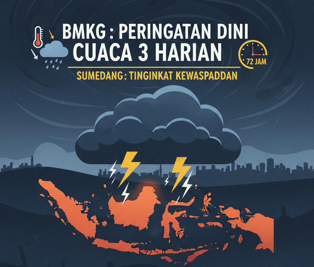 BMKG Keluarkan Peringatan Dini Cuaca 3 Harian, Sumedang Masuk Wilayah Berpotensi Hujan Lebat